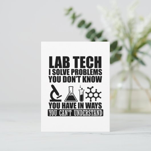 Grappige citaten van labtechnici laboratoriumtechn briefkaart (Staand voorkant)