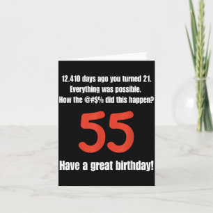 Grappige citaten voor 55e verjaardag Verjaardagsfe Kaart