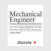 grappige citaten voor Mechanical Engineer Sticker (Vel)