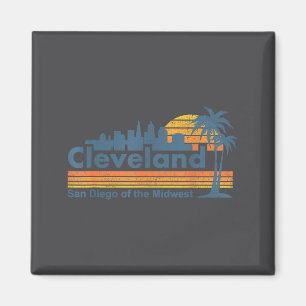 Grappige Cleveland Silhouette San Diego Van De Mid Magneet