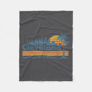 Grappige Cleveland Silhouette San Diego Van Het Mi Fleece Deken