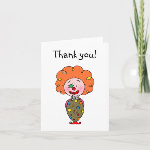 Grappige clown bedankt