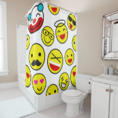 grappige clown emojis douchegordijn (In situ)