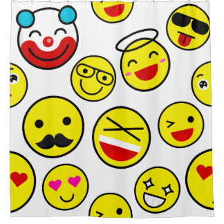 grappige clown emojis douchegordijn