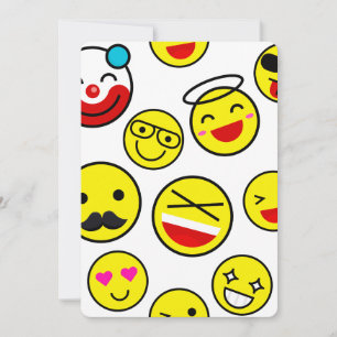 grappige clown emojis kaart