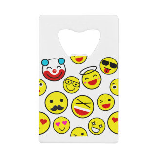grappige clown emojis kredietkaart flessenopener