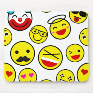 grappige clown-emoji's muismat
