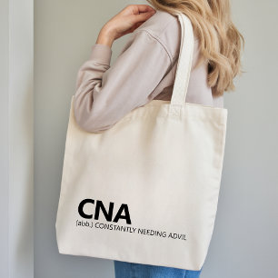 Grappige CNA-tas cadeau voor verpleegkundige voor  Tote Bag