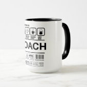 Grappige Coach Handling Informatie Mok (Voorkant rechts)