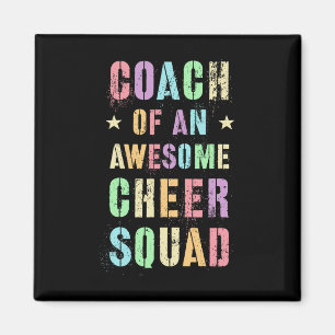 Grappige Coach Van Een Geweldige Cheer Squad Train Magneet