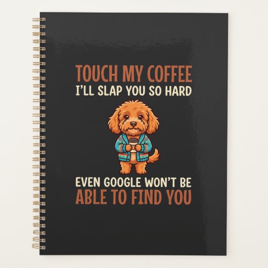 Grappige Cockapoo Coffeeliefhebber Planner (Voorkant)