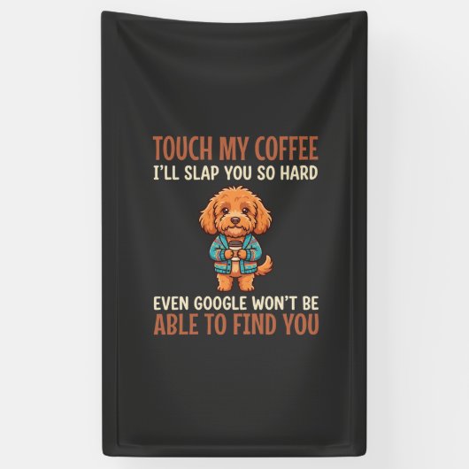 Grappige Cockapoo Coffie Liefhebber Spandoek (Verticaal)