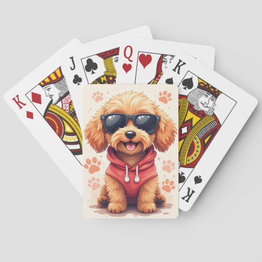 Grappige Cockapoo Kawaii Hond Pokerkaarten (Achterkant)
