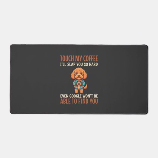 Grappige Cockapoo Koffieliefhebber Bureaumat (Voorkant)