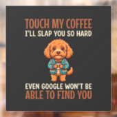 Grappige Cockapoo koffieliefhebber Raamsticker (Vel 2)