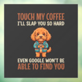 Grappige Cockapoo koffieliefhebber Raamsticker (Vel 3)