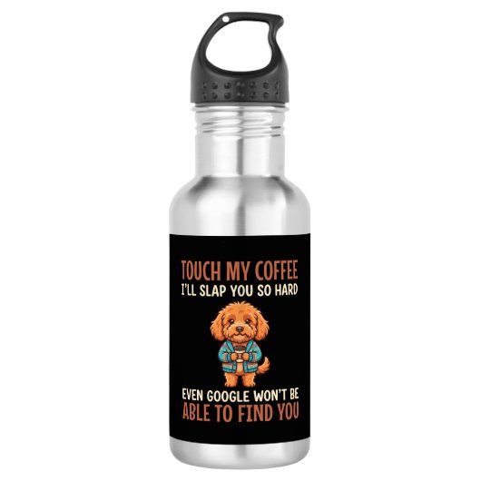 Grappige Cockapoo koffieliefhebber Waterfles (Voorkant)