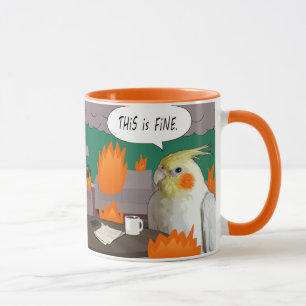 Grappige Cockatiel meme Dit is een fijne huisdier Mok