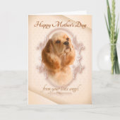Grappige Cocker Spaniel Moederdag Kaart (Voorkant)