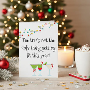 Grappige Cocktails Drinken Feest Kerstmis Feestdagen Kaart