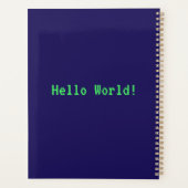 Grappige Codeer Residency, Retro Synthwave Neon Ha Planner (Achterkant)