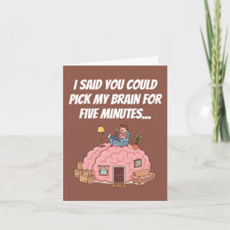 Grappige Collega Bedankt Kies Mijn Brein Humor