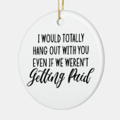 Grappige collega beste vriend cadeau idee keramisch ornament (Links)