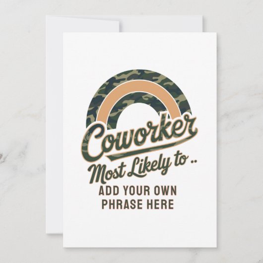 Grappige collega geschenken meest waarschijnlijk:  kaart (Voorkant)