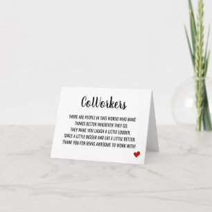 Grappige Collega Kaart: Cadeau voor Beste Werkvrie Kaart