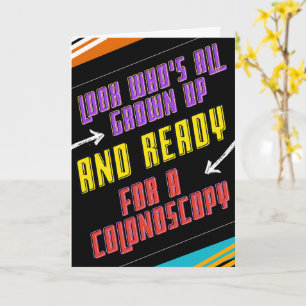 Grappige colonoscopie Happy Birthday Wenskaart Kaart