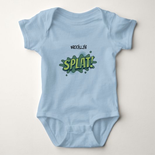 Grappige comic pop art splat typografie romper (Voorkant)