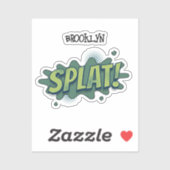 Grappige comic pop art splat typografie sticker (Vel)