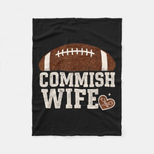 Grappige Commish Vrouw Fantasy Football Lieve Comp Fleece Deken