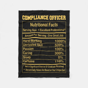 Grappige Compliance Officer Voedingsfeiten Motivat Fleece Deken