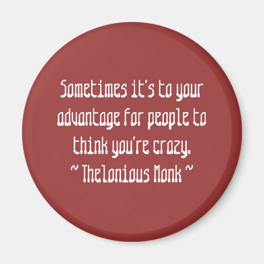 Grappige componist citaten - Monk Magneet (Voorkant)