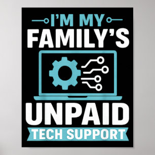 Grappige computer ingenieur ik ben de onbetaalde t poster