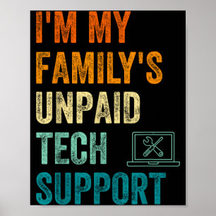 Grappige computer ingenieur ik ben de onbetaalde t poster