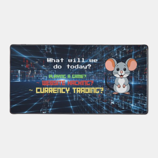 Grappige computer muis cybersecurity codering gami bureaumat (Voorkant)