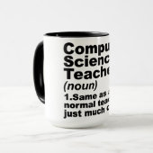 Grappige Computer Science leraar definitie Mok (Voorkant links)
