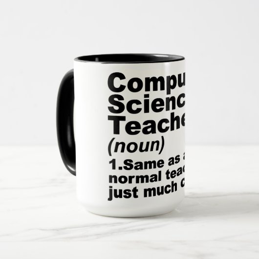 Grappige Computer Science leraar definitie Mok (Voorkant links)