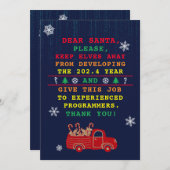 Grappige Computer Technologie Programmeur Kerstmis Feestdagenkaart (Voorkant / Achterkant)
