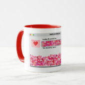 Grappige computer venster voortgangsbalk liefde la mok (Voorkant links)