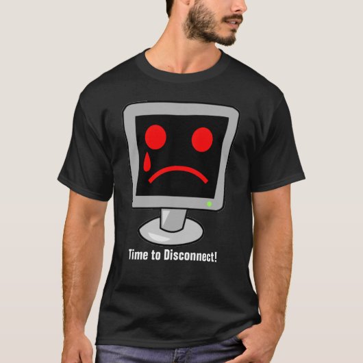 Grappige Computer Verslaving Tijd om Unisex Verbre T-shirt (Voorkant)