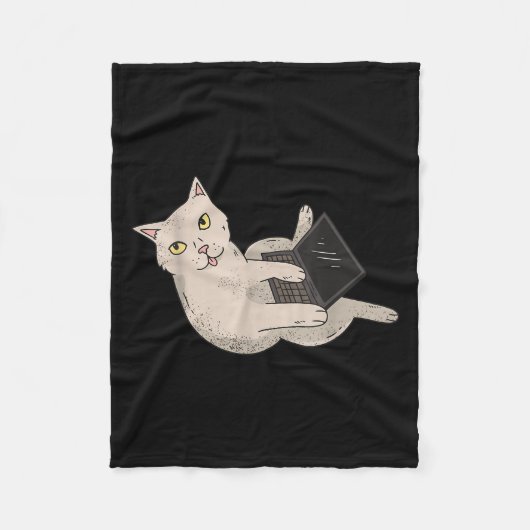 Grappige Computer Whisperer Cat IT Professional En Fleece Deken (Voorkant)