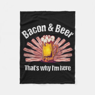 Grappige con en bier daarom ben ik hier BBQ en con Fleece Deken