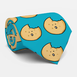 Grappige Cookie Cartoon met Bite Stropdas