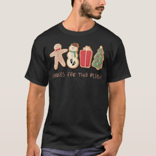 Grappige cookies voor twee alsjeblieft zwangerscha t-shirt