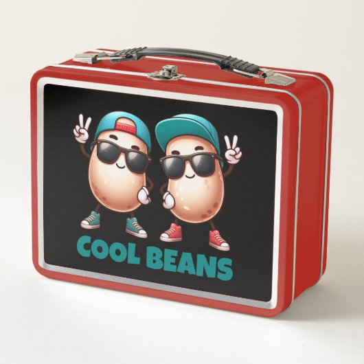 Grappige Cool Beans Draag Petten en Sneakers (Voorkant)