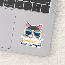 Grappige Cool Cat Purfection Sticker