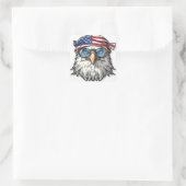 Grappige, coole Amerikaanse arend Vierkante Sticker (Tas)